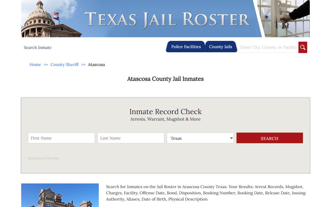 Atascosa County 72 hour booking jail roster