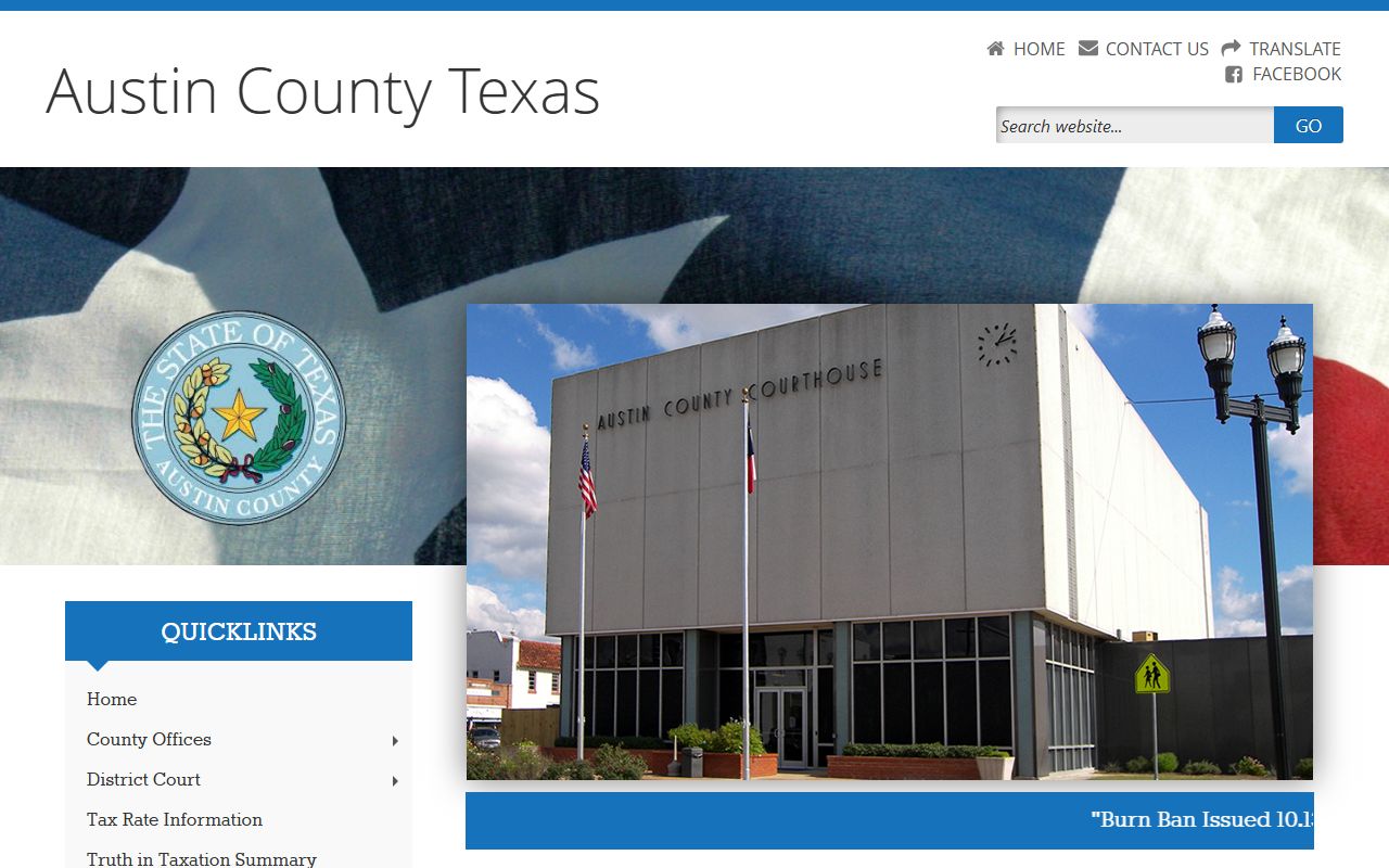 Austin County 72 hour booking official website