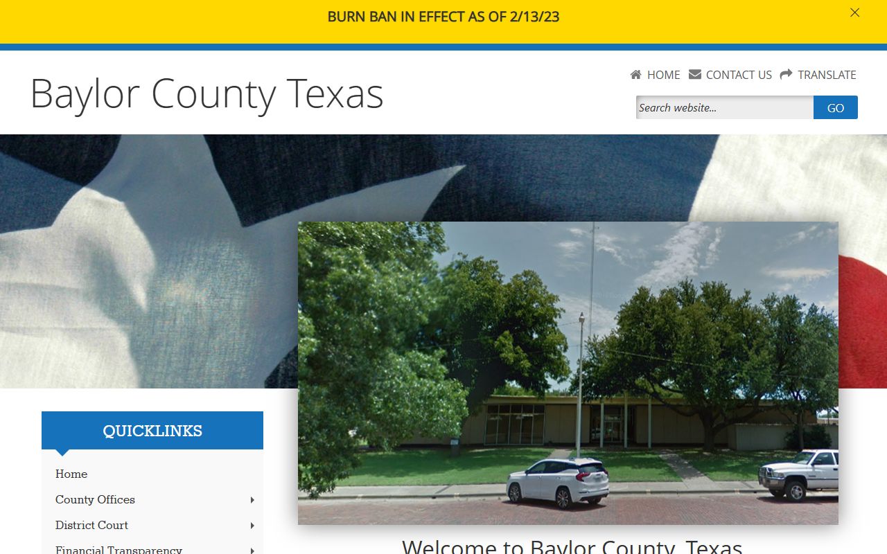 Baylor County 72 hour booking official website