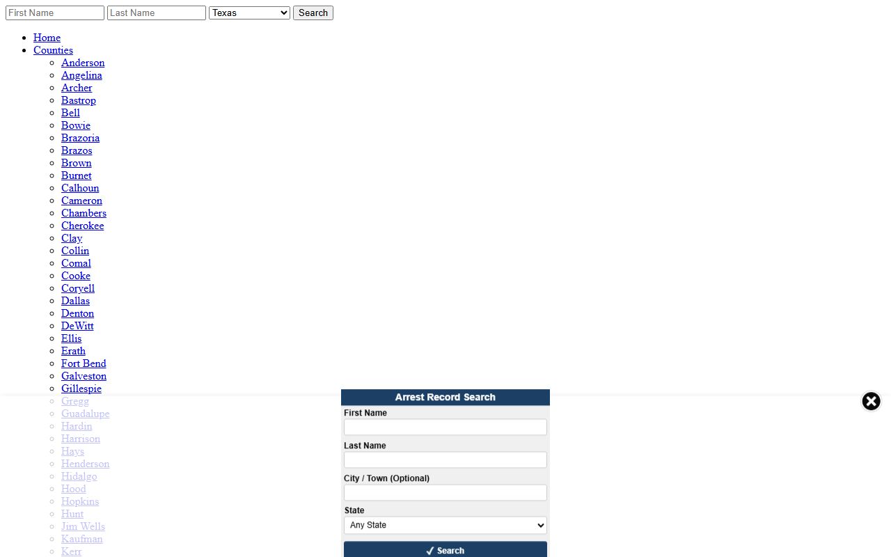 Burnet County 72 hour booking arrest records