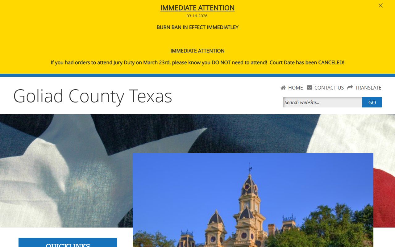 Goliad County 72 hour booking records portal