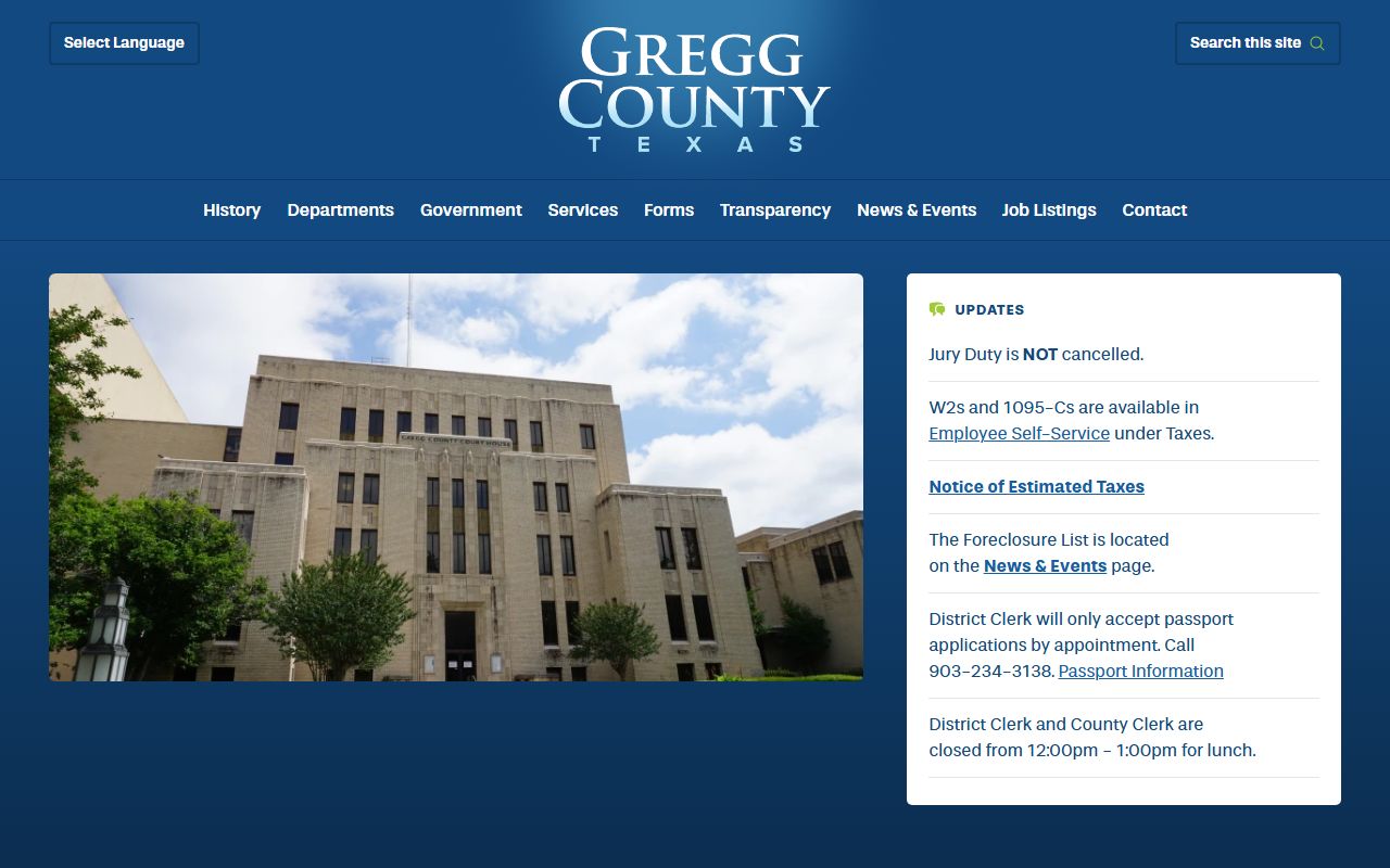Gregg County 72 hour booking records portal