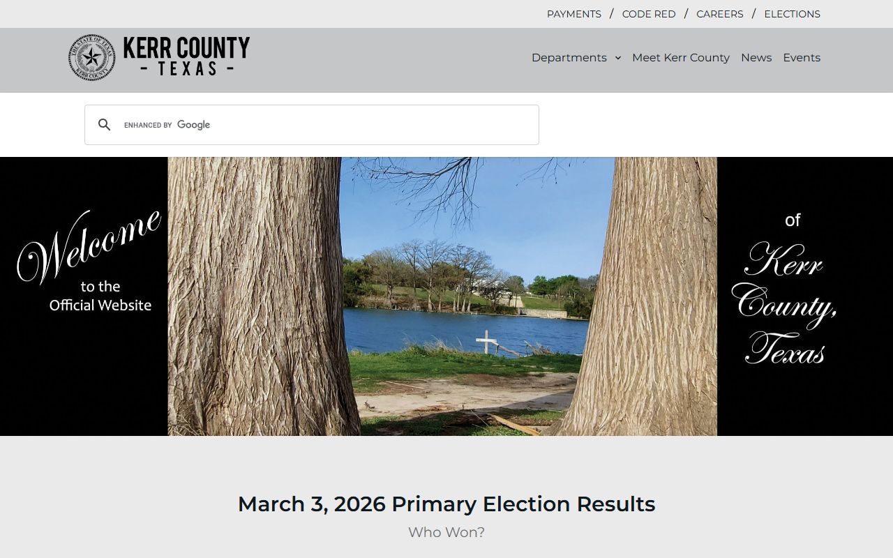 Kerr County website for 72 hour booking information