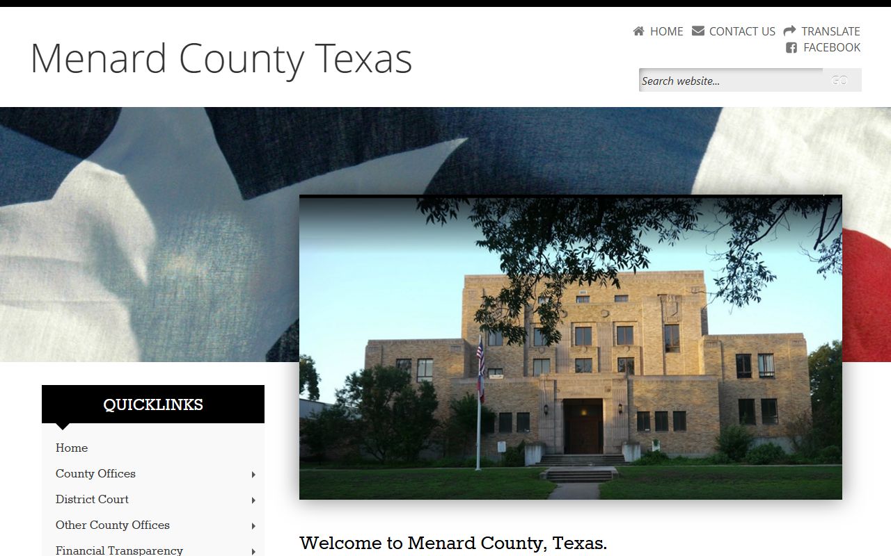 Menard County official website for 72 hour booking records