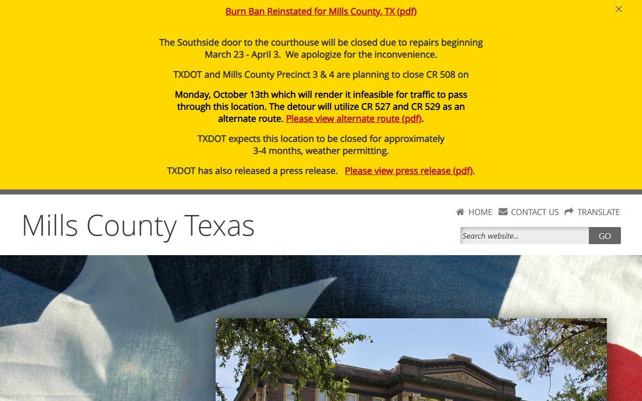 Mills County jail information and 72 hour booking details