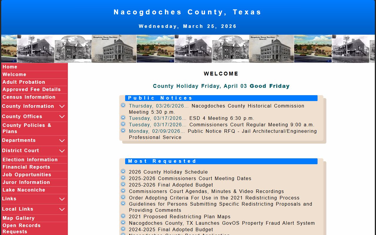 Nacogdoches County 72 hour booking records and inmate search